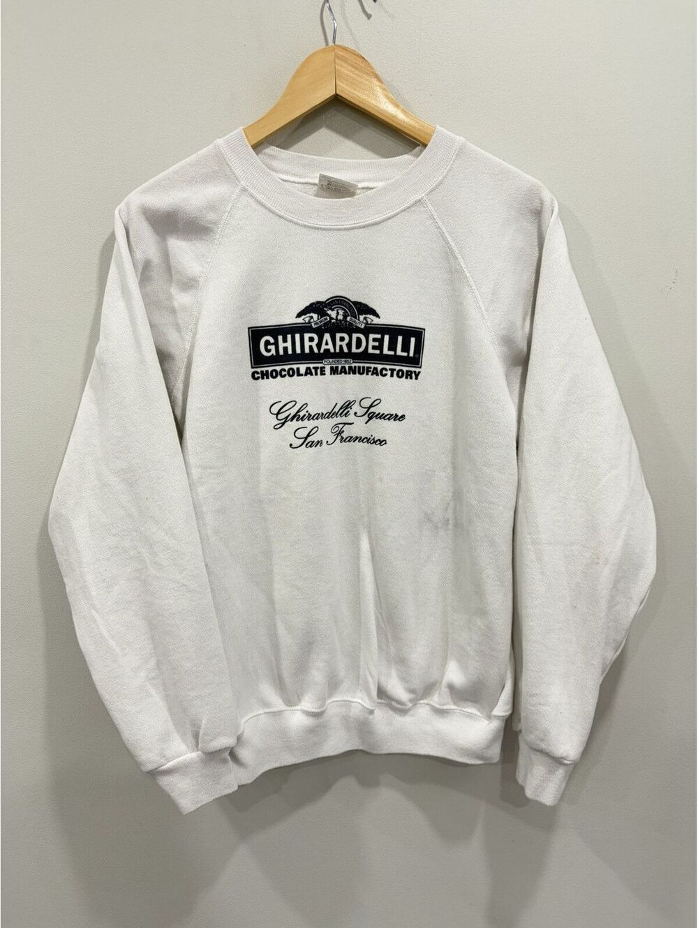 Vintage Ghirardelli Sweater sweatshirt chocolate promo